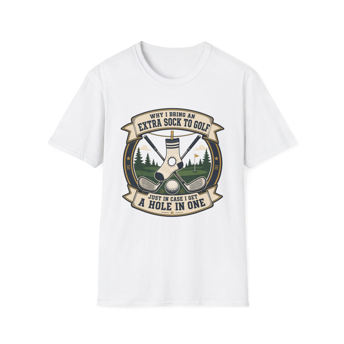 EXTRA SOCK HOLE IN ONE CREST BADGE 37 T-SHIRT