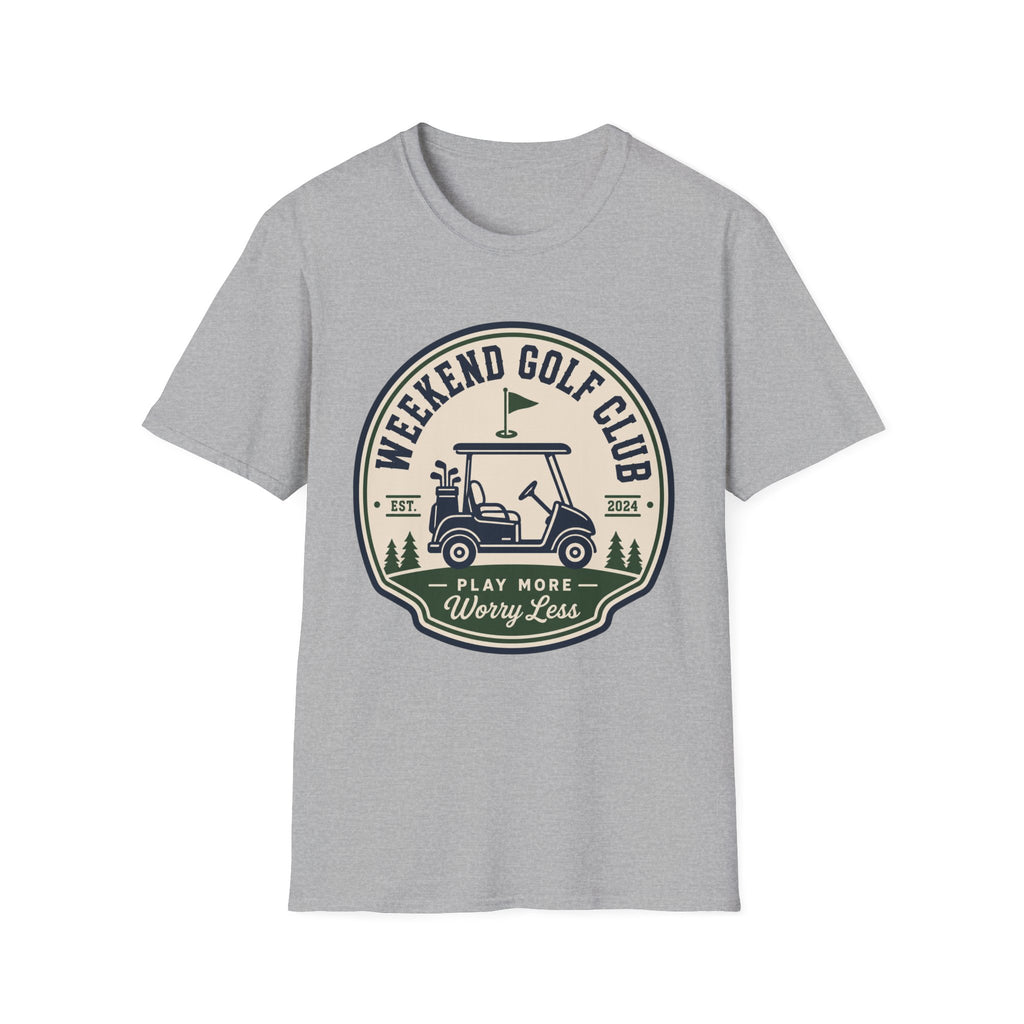 WEEKEND GOLF CLUB CART BADGE T-SHIRT