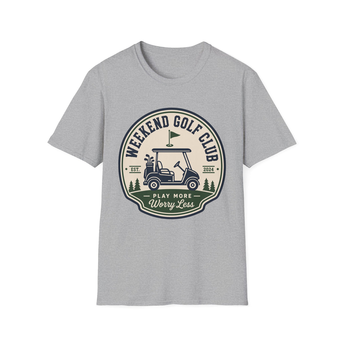 WEEKEND GOLF CLUB CART BADGE T-SHIRT