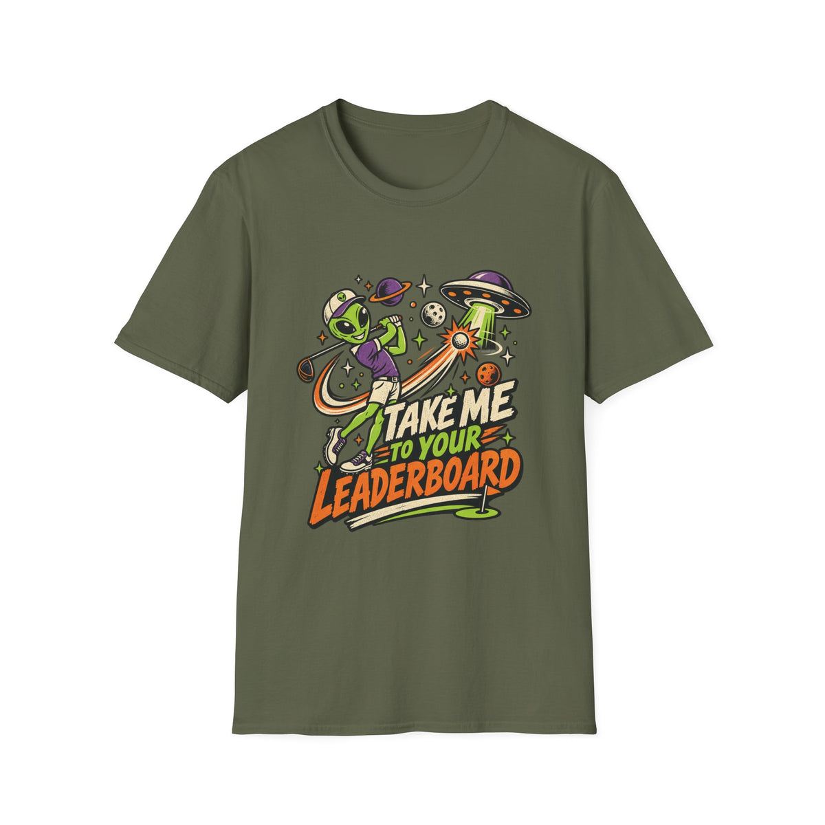 TAKE ME TO YOUR LEADERBOARD ALIEN T-SHIRT