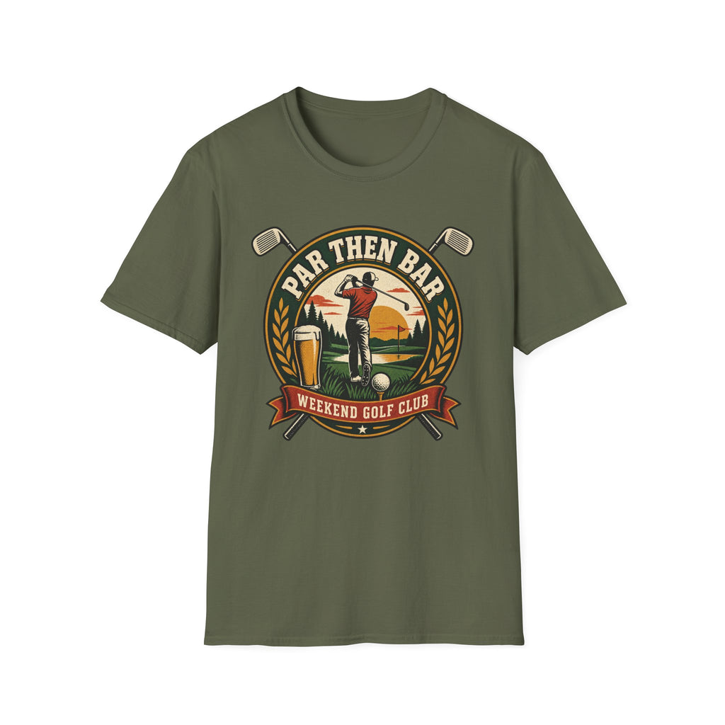 PAR THEN BAR GOLF BADGE T-SHIRT