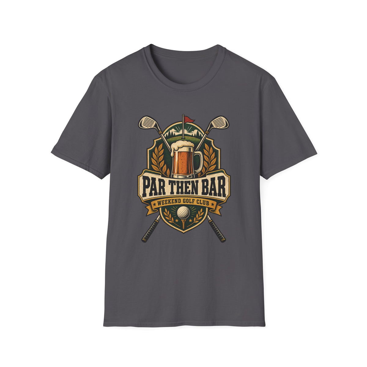 PAR THEN BAR BEER BADGE T-SHIRT