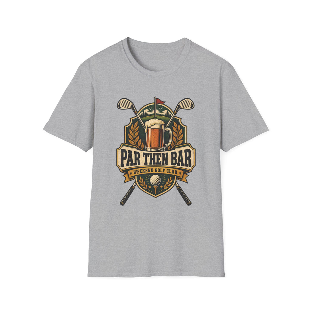 PAR THEN BAR BEER BADGE T-SHIRT