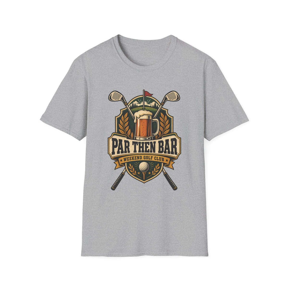 PAR THEN BAR BEER BADGE T-SHIRT