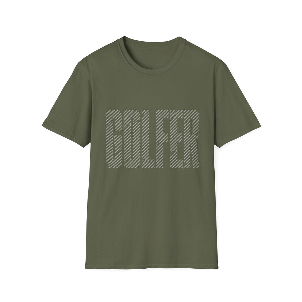 GOLFER TEXTURE TEXT T-SHIRT