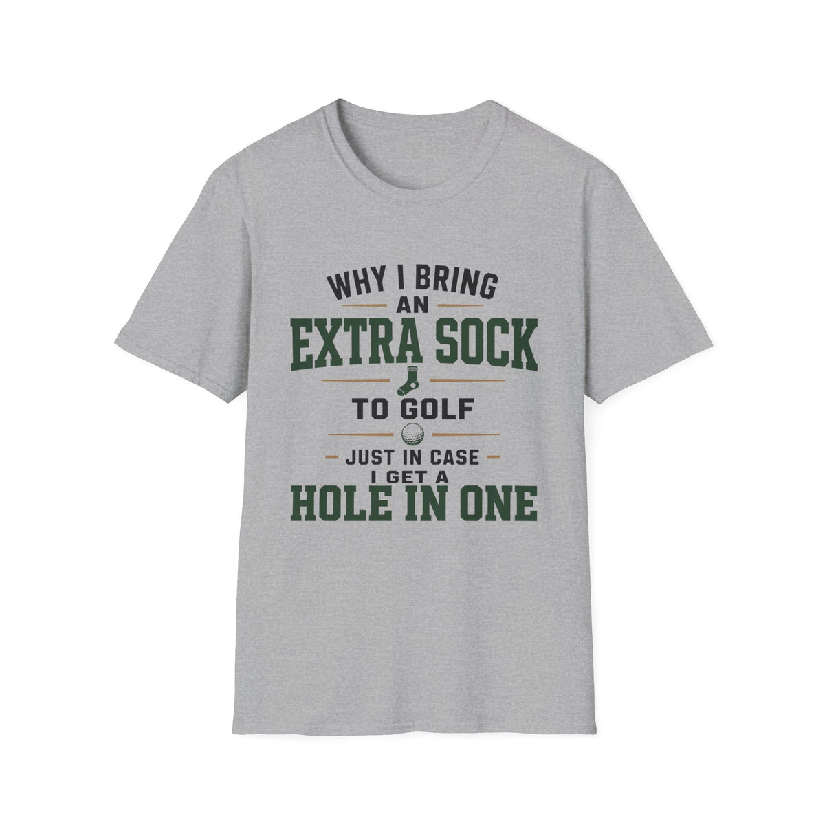 EXTRA SOCK HOLE IN ONE TYPOGRAPHY 36 T-SHIRT