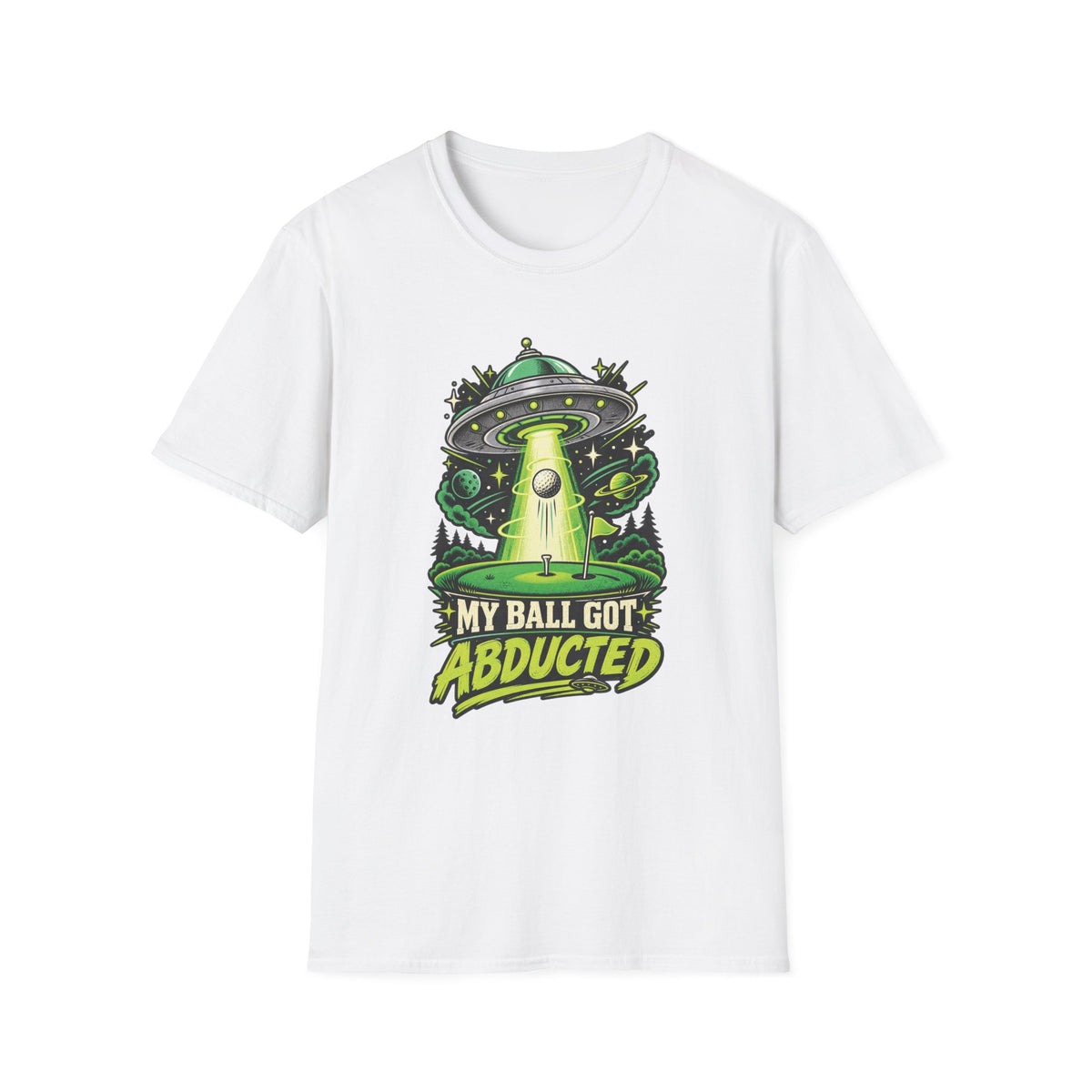 MY BALL GOT ABDUCTED UFO T-SHIRT