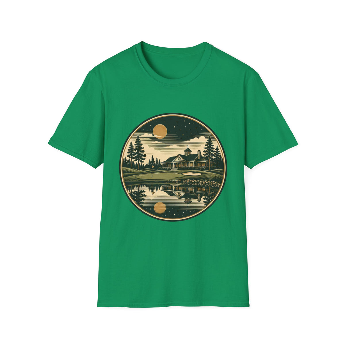 GOLF CLUBHOUSE LAKE REFLECTION BADGE 186 T-SHIRT