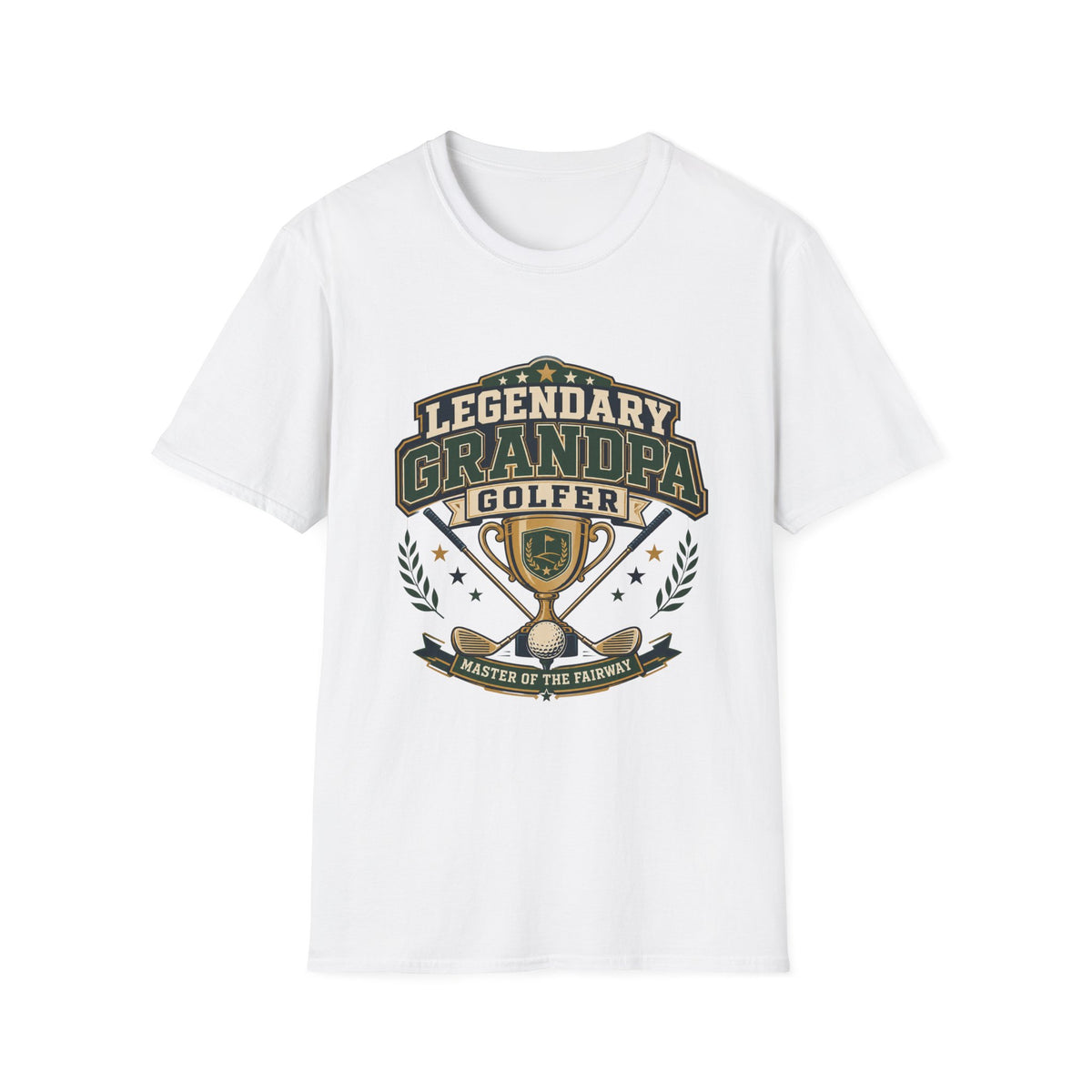 LEGENDARY GRANDPA GOLFER TROPHY BADGE T-SHIRT