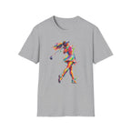 colorful paint splash woman golfer T-Shirt