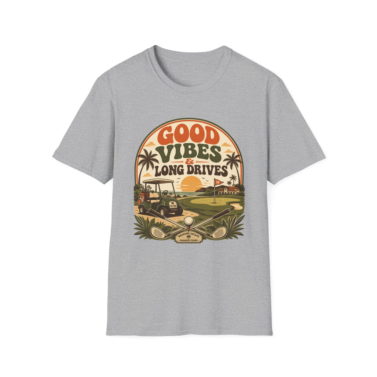 GOOD VIBES LONG DRIVES SUNSET T-SHIRT