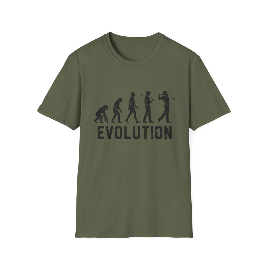 EVOLUTION OF GOLFER SILHOUETTE 70 T-SHIRT