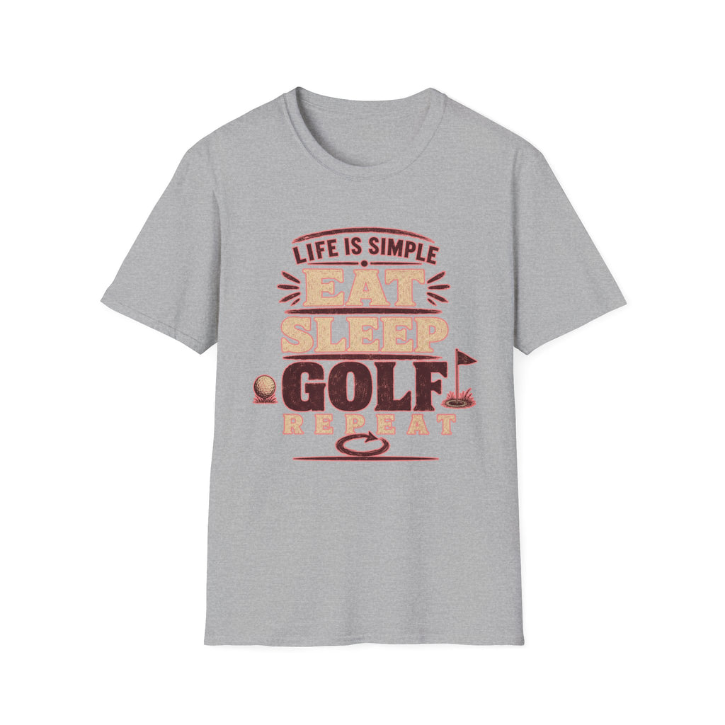 EAT-SLEEP-GOLF-REPEAT-QUOTE T-SHIRT