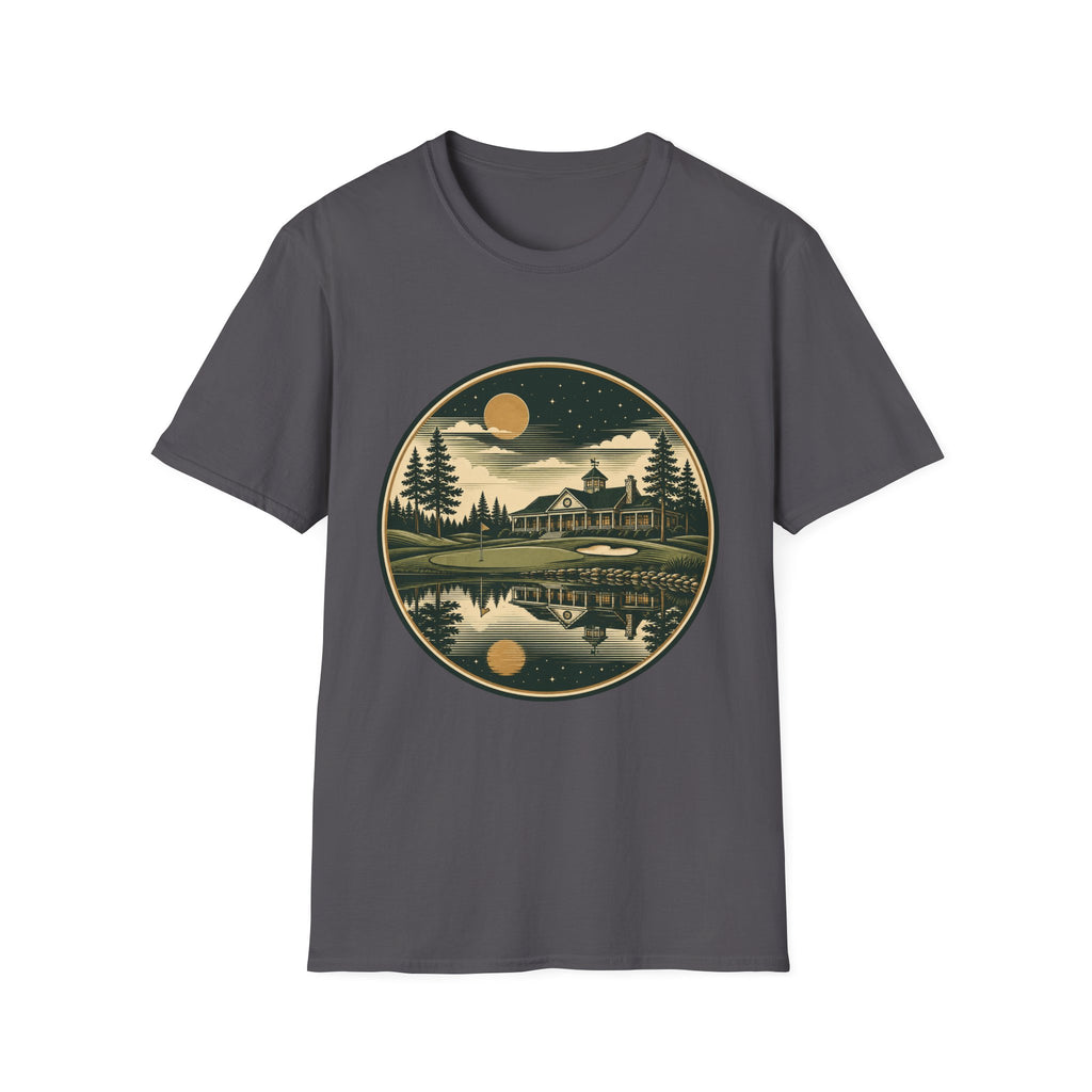 GOLF CLUBHOUSE LAKE REFLECTION BADGE 186 T-SHIRT