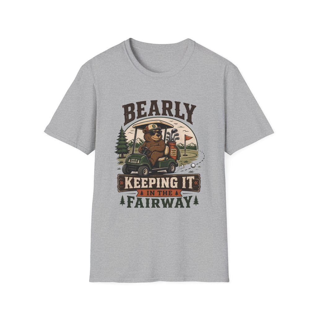 BEARLY KEEPING FAIRWAY BEAR CART 32 T-SHIRT