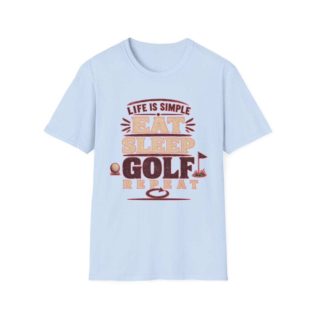 EAT-SLEEP-GOLF-REPEAT-QUOTE T-SHIRT