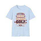 EAT-SLEEP-GOLF-REPEAT-QUOTE T-SHIRT