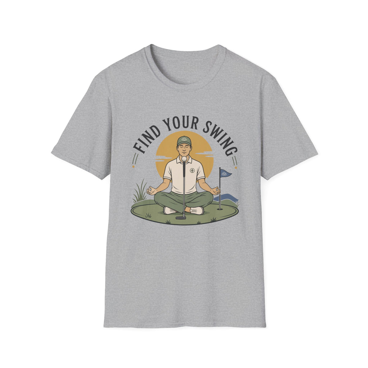 FIND YOUR SWING MEDITATING GOLFER 19 T-SHIRT