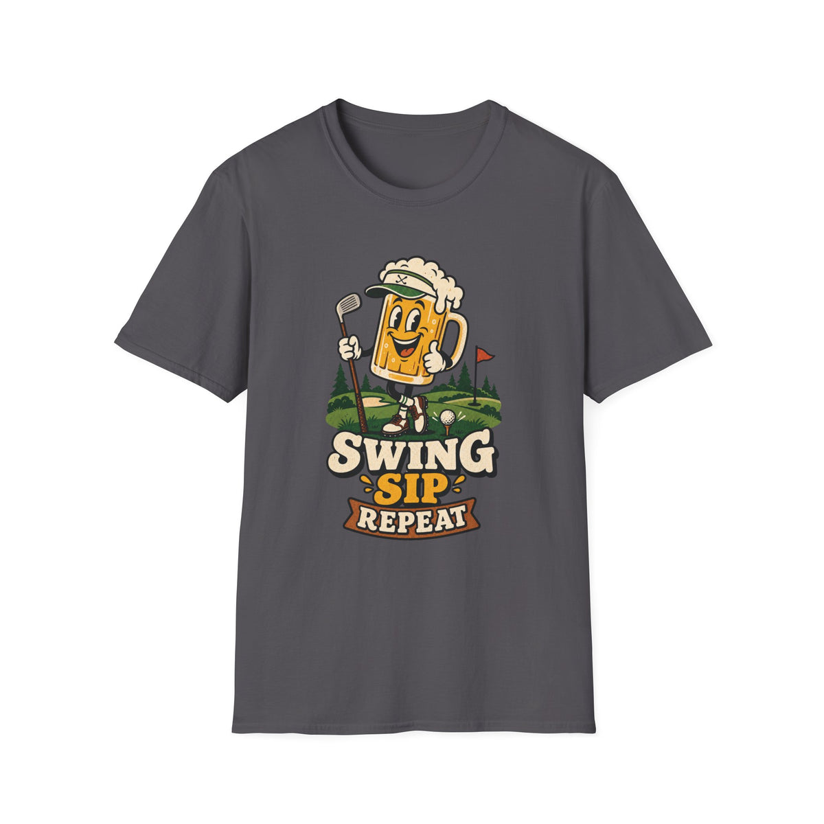 SWING SIP REPEAT BEER MUG T-SHIRT