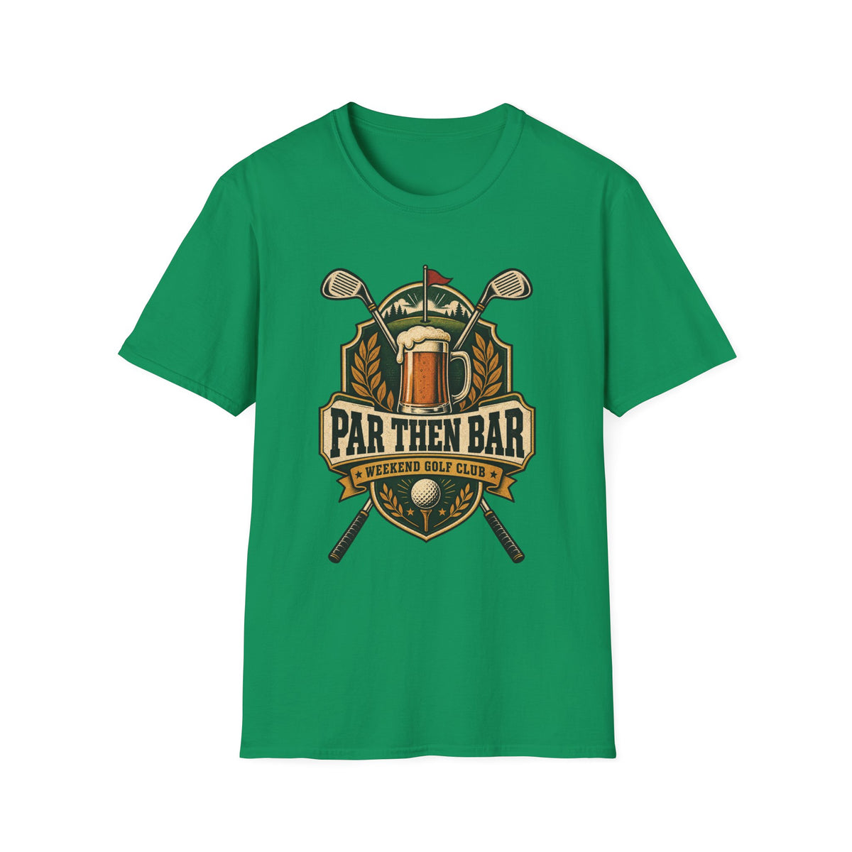 PAR THEN BAR BEER BADGE T-SHIRT