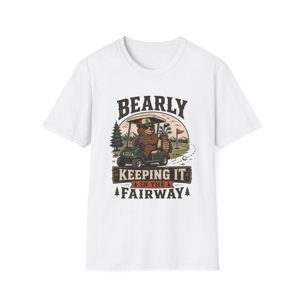BEARLY KEEPING FAIRWAY BEAR CART 32 T-SHIRT