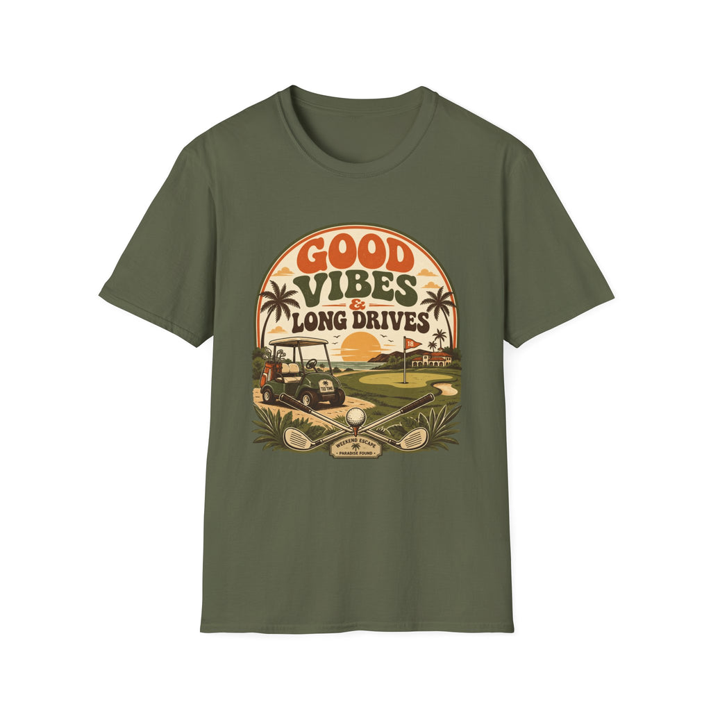 GOOD VIBES LONG DRIVES SUNSET T-SHIRT