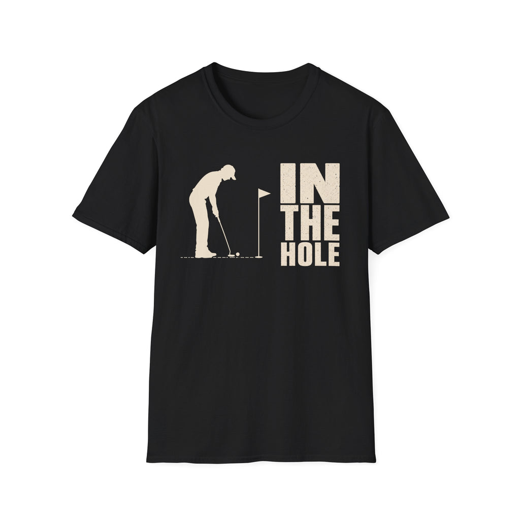 GOLFER PUTTING SILHOUETTE IN THE HOLE T-SHIRT