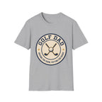 GOLF DAD CROSSED CLUBS CREAM BADGE 121 T-SHIRT