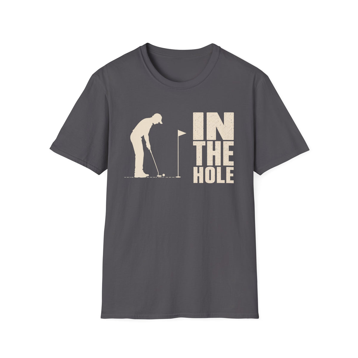 GOLFER PUTTING SILHOUETTE IN THE HOLE T-SHIRT