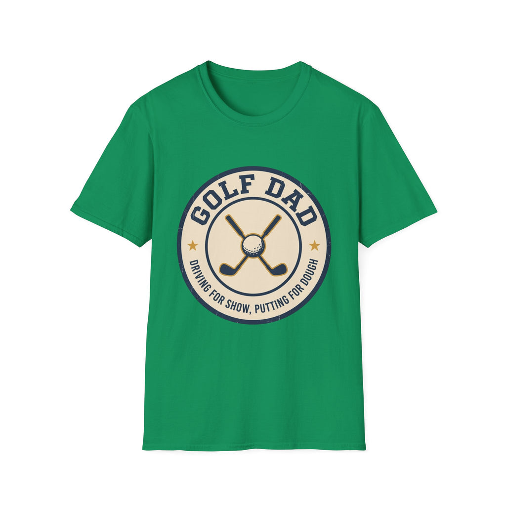 GOLF DAD CROSSED CLUBS CREAM BADGE 121 T-SHIRT