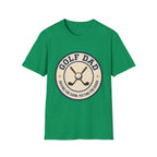 GOLF DAD CROSSED CLUBS CREAM BADGE 121 T-SHIRT