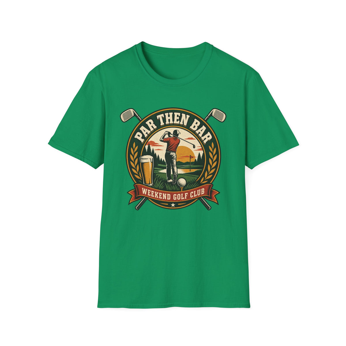 PAR THEN BAR GOLF BADGE T-SHIRT