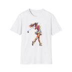colorful paint splash woman golfer T-Shirt
