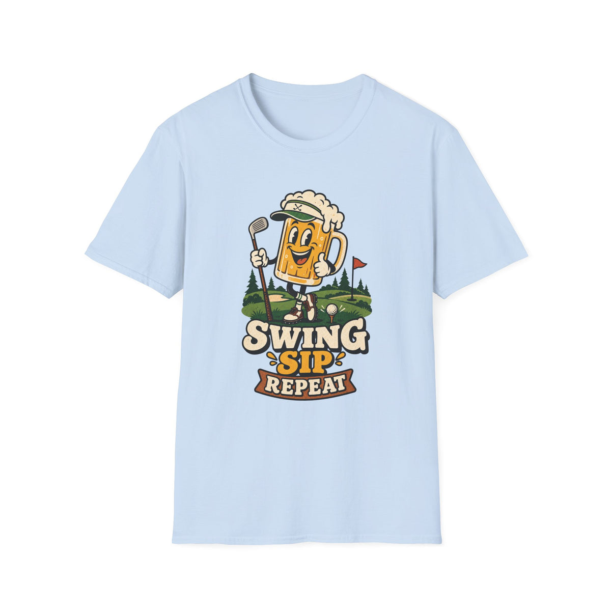SWING SIP REPEAT BEER MUG T-SHIRT