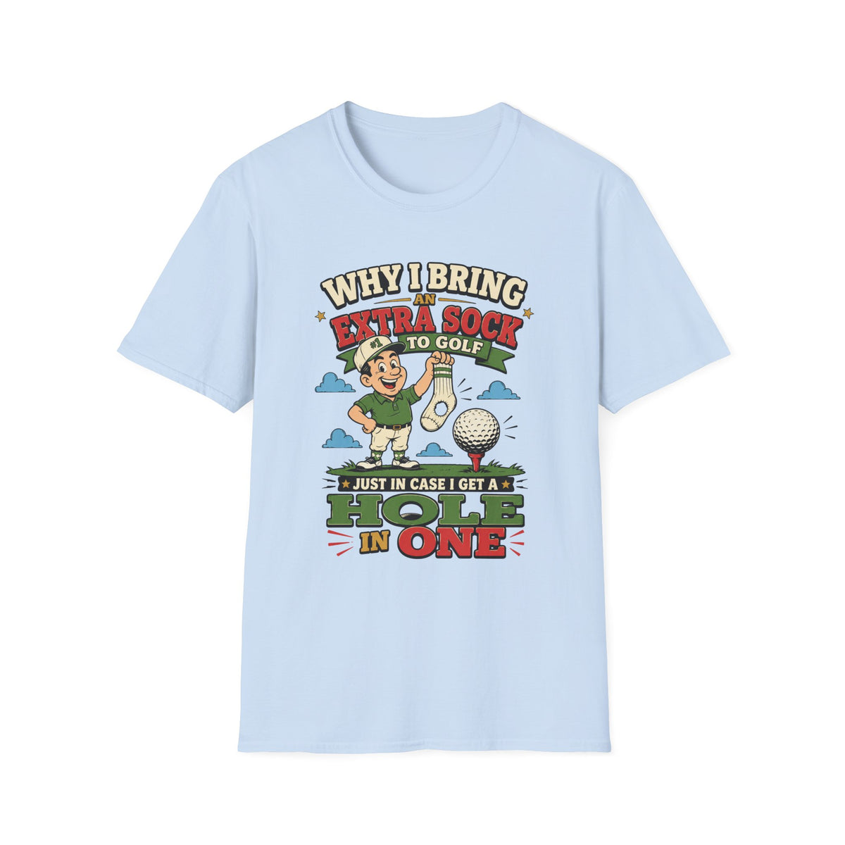 EXTRA SOCK HOLE IN ONE CARTOON 35 T-SHIRT