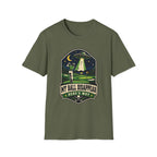MY BALL DISAPPEARED UFO BADGE T-SHIRT