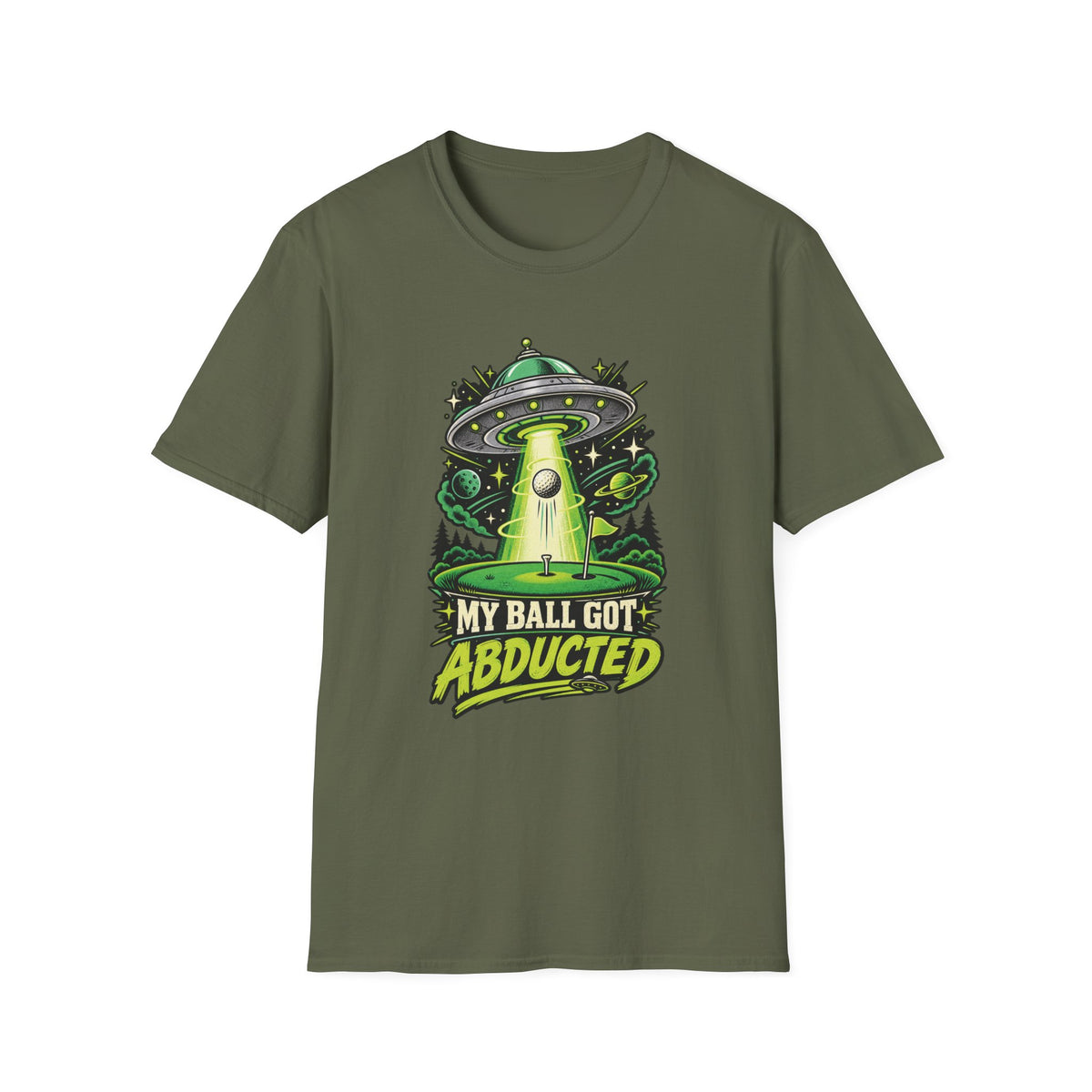 MY BALL GOT ABDUCTED UFO T-SHIRT
