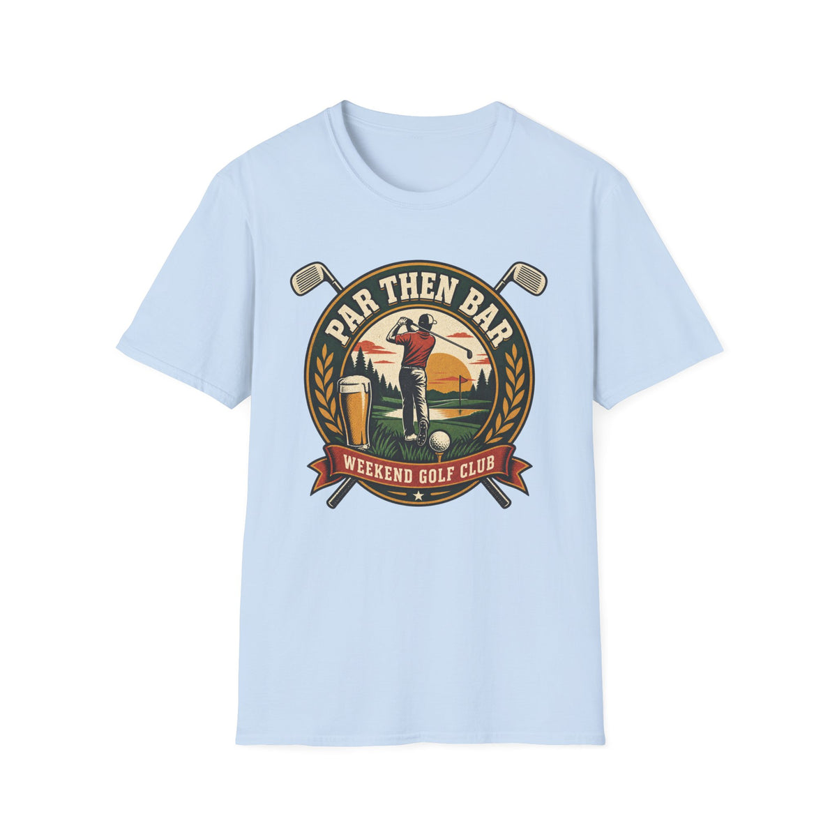 PAR THEN BAR GOLF BADGE T-SHIRT