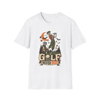 GOLF NEVER DIES SKELETON GOLFER T-SHIRT