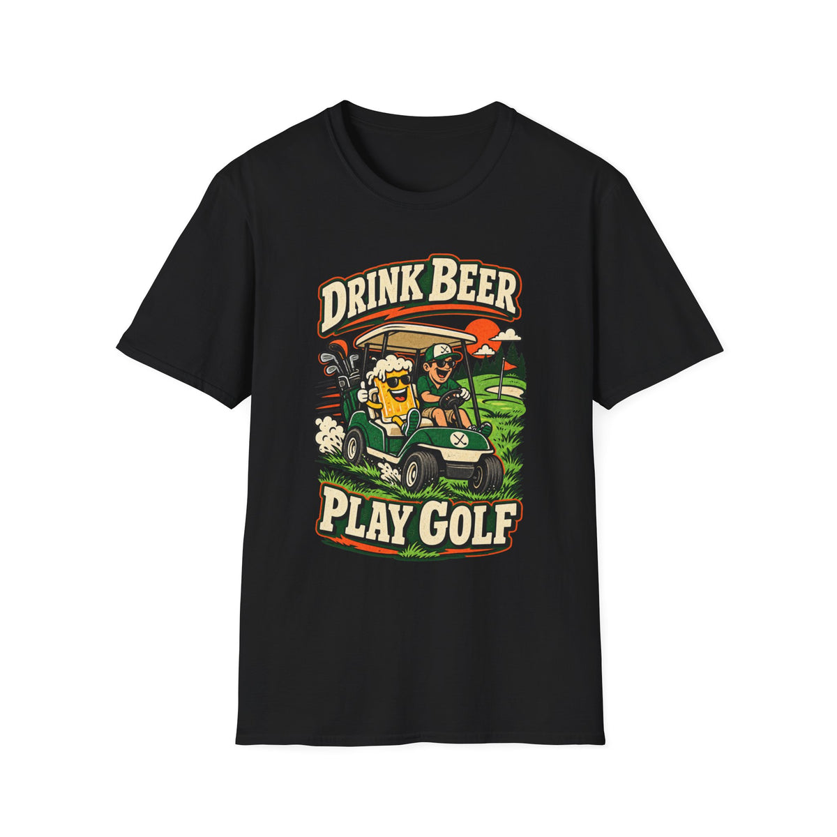 DRINK BEER PLAY GOLF CART 176 T-SHIRT