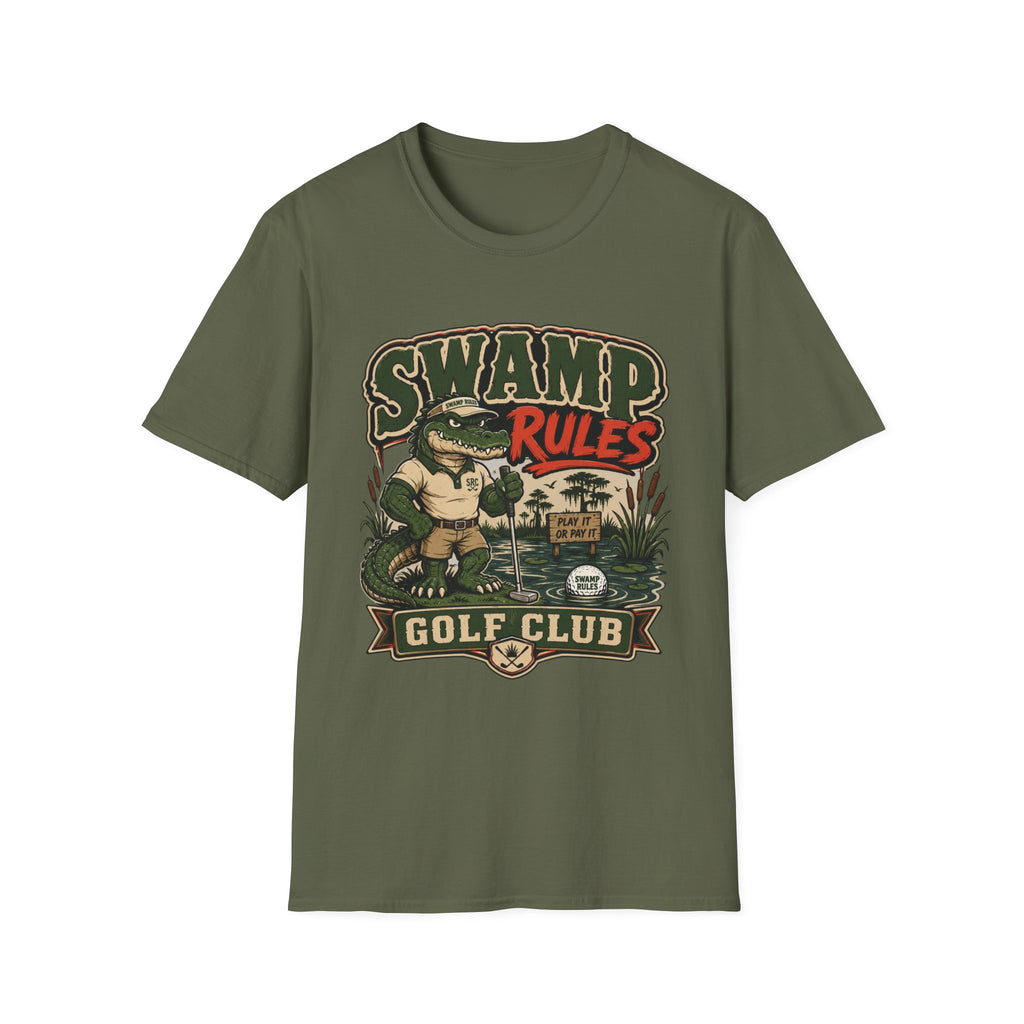 SWAMP RULES GOLF CLUB ALLIGATOR T-SHIRT