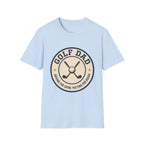 GOLF DAD CROSSED CLUBS CREAM BADGE 121 T-SHIRT