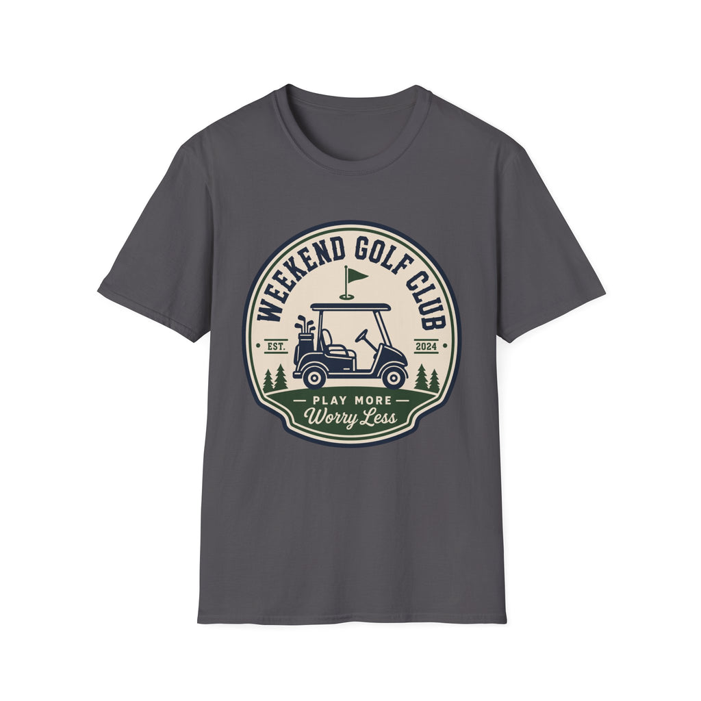 WEEKEND GOLF CLUB CART BADGE T-SHIRT
