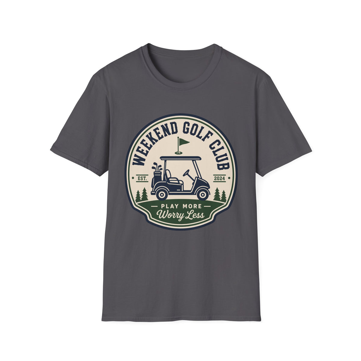 WEEKEND GOLF CLUB CART BADGE T-SHIRT