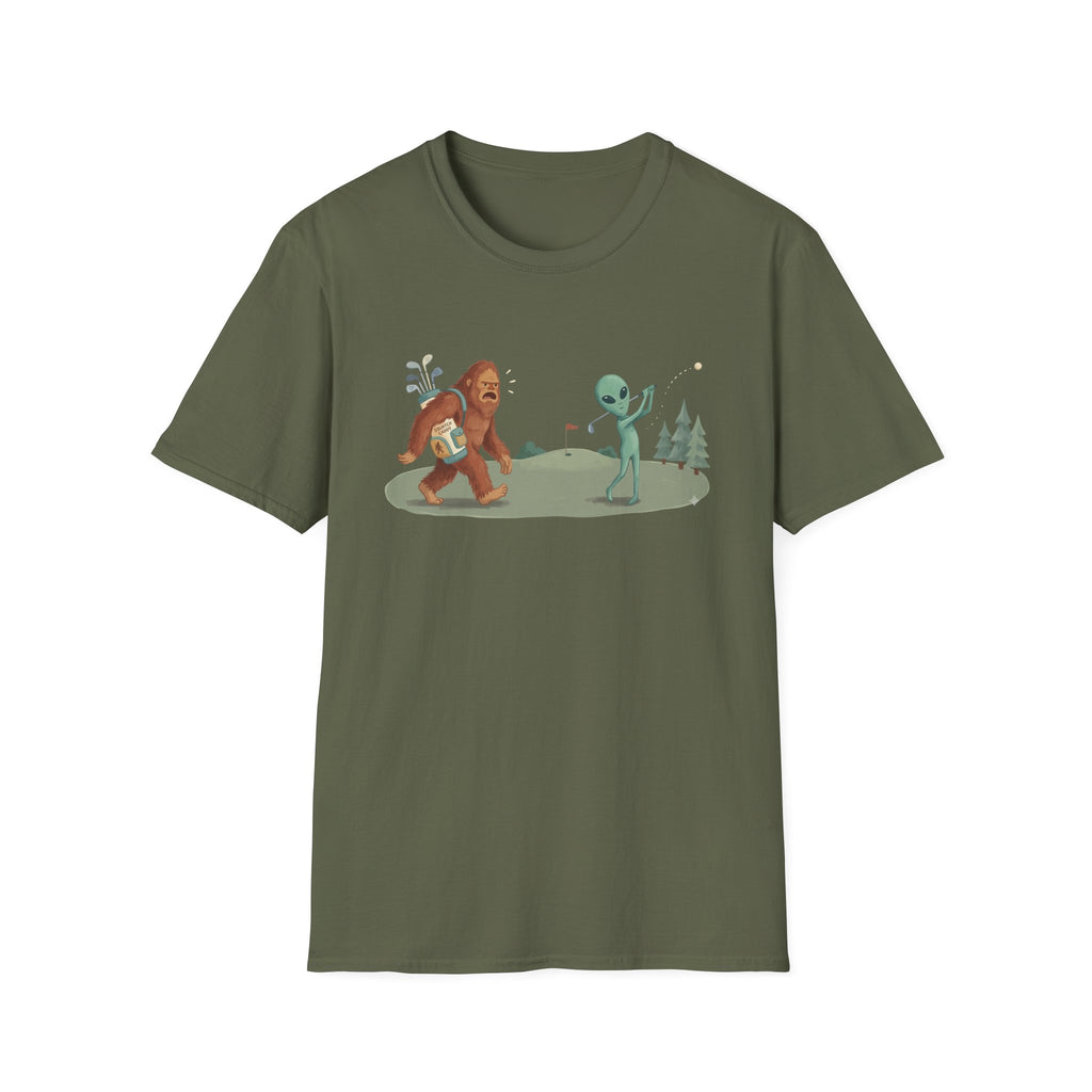 BIGFOOT SQUATCH CADDY ALIEN GOLFER 194 T-SHIRT