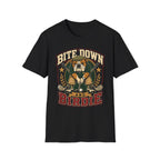 BITE DOWN BIRDIE BULLDOG GOLFER 31 T-SHIRT
