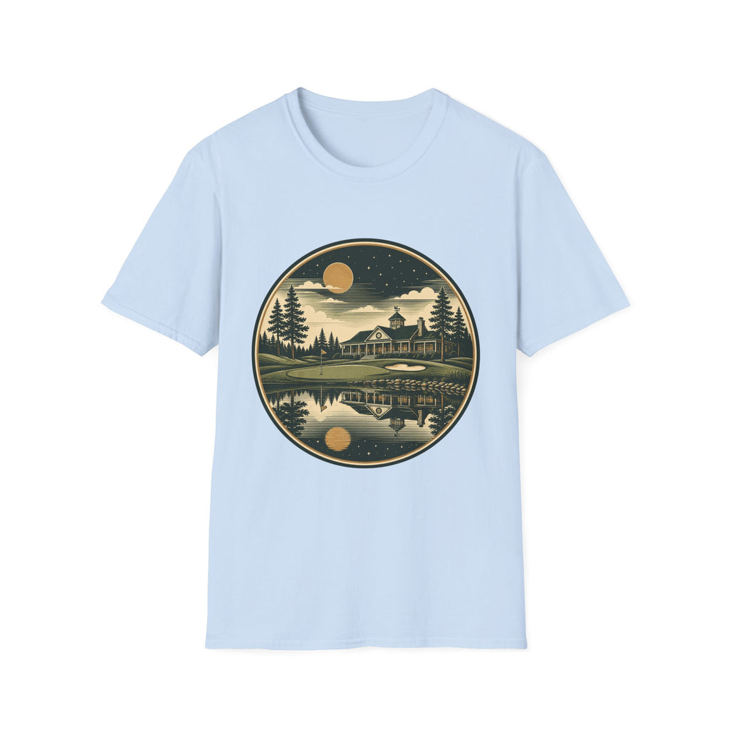 GOLF CLUBHOUSE LAKE REFLECTION BADGE 186 T-SHIRT