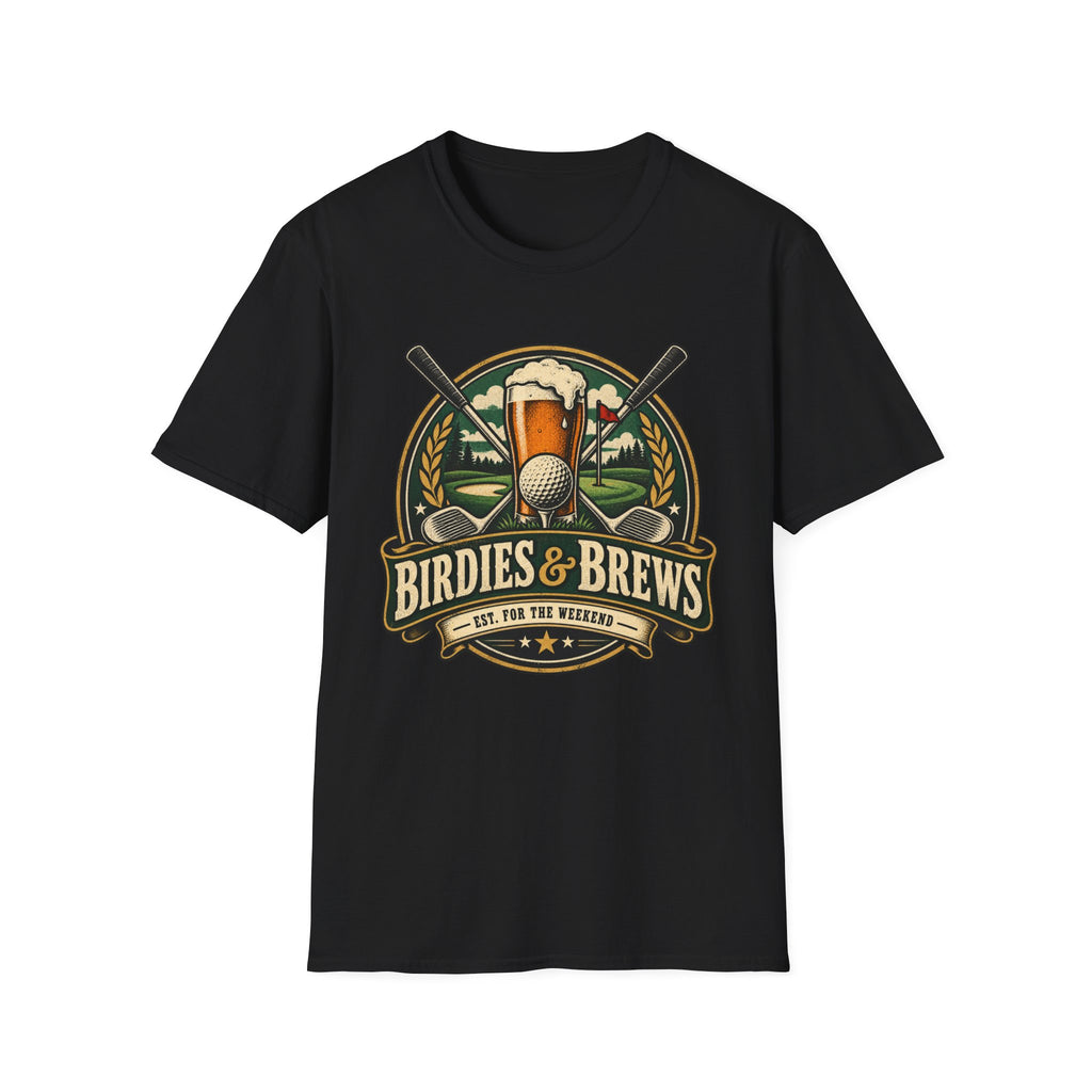 BIRDIES AND BREWS GOLF BADGE COLOR 188 T-SHIRT