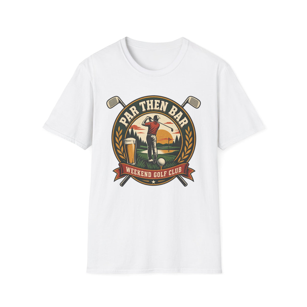 PAR THEN BAR GOLF BADGE T-SHIRT