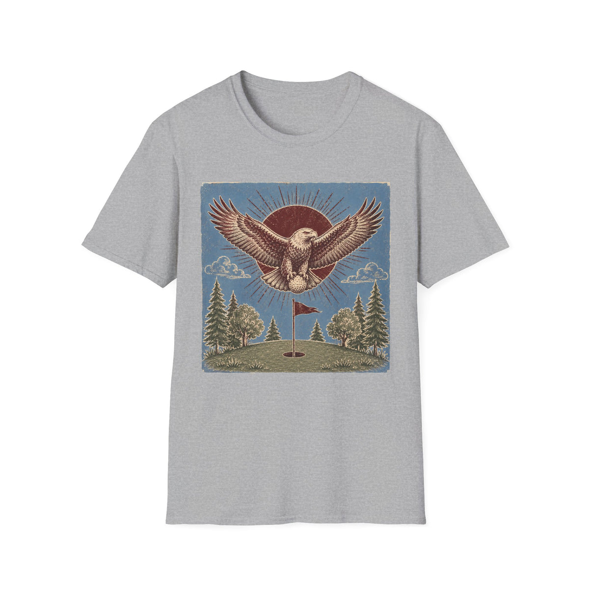 EAGLE HOLDING GOLF BALL ILLUSTRATION 149 T-SHIRT